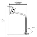 Ver imagem 2 de Torneira Bica Média Metal Cromado Banheiro Lavabo Link02 luuk Young