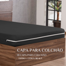 Capa de Colchão Casal King em Malha com Zíper Estilo e Praticidade:preto - 3