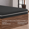 Capa de Colchão Casal King em Malha com Zíper Estilo e Praticidade:preto - 2