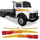 Ver imagem 1 de Adesivo Faixa Lateral Mercedes Mb 1113 1313 1513 Teu Adesivo Vermelho