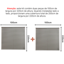Ver imagem 2 de Persiana Pvc Trilho Metálico 200larg X 220alt (2 Pçs) - Cinza