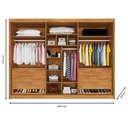 Ver imagem 5 de Guarda Roupa Casal 6 Portas Ripadas Potente - Móveis Europa