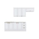 Ver imagem 1 de Cozinha Modulada Henn Americana 5 Peças (2 Armários + 2 Balcões + 1 Complemento) C5p15 Branco