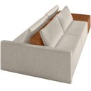 Ver imagem 4 de Sofá Ilha Modular para Sala 252cm com Puff Dublin K01 Bouclê Creme Sintético Caramelo - Lyam