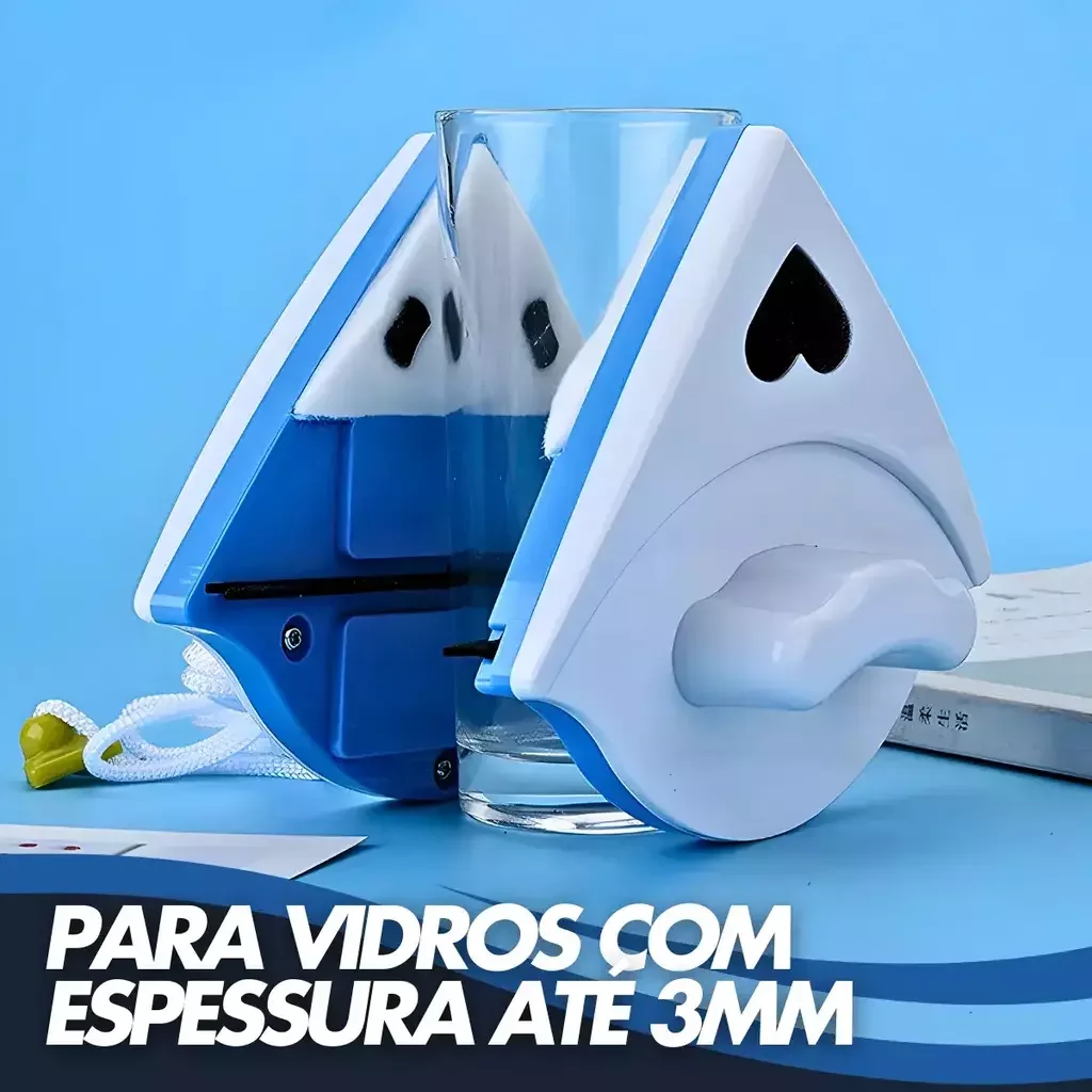 Limpa Vidros Janela Magnético Dupla Face - 7