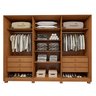 Guarda Roupa  Ollie 6 Portas 6 Gavetas 6 Prateleiras 100% MDF com Espelho e com Pés - 6