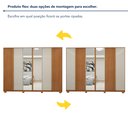 Ver imagem 5 de Guarda Roupa  Ollie 6 Portas 6 Gavetas 6 Prateleiras 100% MDF com Espelho e com Pés