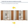 Guarda Roupa  Ollie 6 Portas 6 Gavetas 6 Prateleiras 100% MDF com Espelho e com Pés - 5