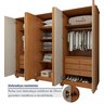 Guarda Roupa  Ollie 6 Portas 6 Gavetas 6 Prateleiras 100% MDF com Espelho e com Pés - 10