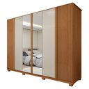 Ver imagem 3 de Guarda Roupa  Ollie 6 Portas 6 Gavetas 6 Prateleiras 100% MDF com Espelho e com Pés