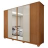 Guarda Roupa  Ollie 6 Portas 6 Gavetas 6 Prateleiras 100% MDF com Espelho e com Pés - 3