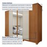 Guarda Roupa  Ollie 6 Portas 6 Gavetas 6 Prateleiras 100% MDF com Espelho e com Pés - 17