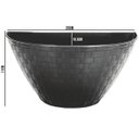 Ver imagem 2 de 24 Vaso Meia Lua Rattan Jardim Horta Vertical 1 L Duas Cores