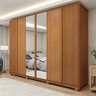 Guarda Roupa  Ollie 6 Portas 6 Gavetas 6 Prateleiras 100% MDF com Espelho e com Pés  - 2