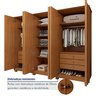 Guarda Roupa  Ollie 6 Portas 6 Gavetas 6 Prateleiras 100% MDF com Espelho e com Pés  - 10