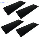 Ver imagem 1 de Kit 4 Prateleira Preta 80X25 + Suporte Flutuante Mdf  Organizadora Decoração Cozinha Banheiro Sala