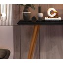 Ver imagem 2 de Aparador de Sala Preto Fosco em Mdf e Pé Palito de Madeira