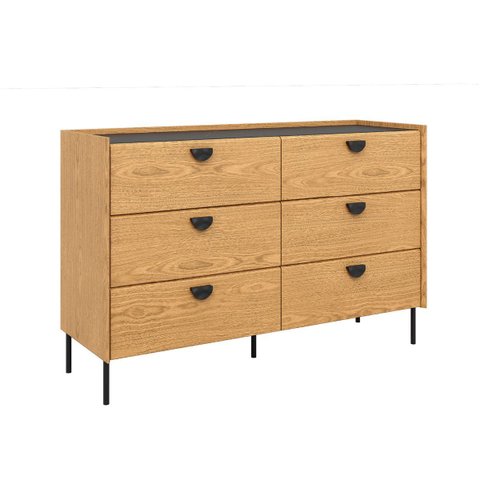 Cômoda 6 Gavetas em Mdf Quarto Design Contemporâneo