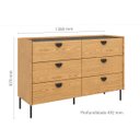 Ver imagem 2 de Cômoda 6 Gavetas em Mdf Quarto Design Contemporâneo