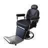 Cadeira Barbeiro Cabelereiro Reclinável Poltrona Salão Base Redonda Preta Importway Iwcbrbr - 1