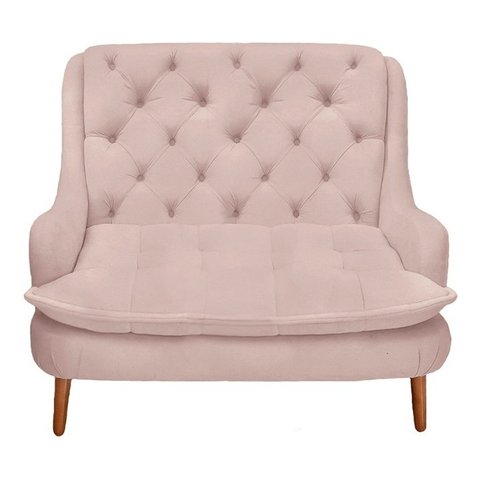Namoradeira Lille Suede Rosa Bebe - Dominic Decor