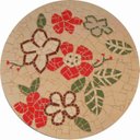 Ver imagem 1 de Mesa em Mosaico Floral Veri Hibiscos Cerâmicas - Somente o Tampo 90cm