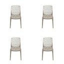 Ver imagem 1 de Kit com 4 Cadeiras para Sala de Cadeira Gruvyer Bege/Fendi