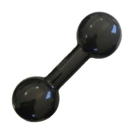 Halter Emborrachado 10kg com Estrutura em Ferro Fundido Preto Iniciativa Fitness 10kg