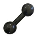 Ver imagem 1 de Halter Emborrachado 10kg com Estrutura em Ferro Fundido Preto Iniciativa Fitness 10kg