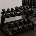 Ver imagem 3 de Halter Emborrachado 10kg com Estrutura em Ferro Fundido Preto Iniciativa Fitness 10kg