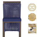 Ver imagem 3 de 8 Banqueta em Alumínio Roma Marrom Corda Náutica Tecido 10