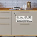 Ver imagem 5 de Armário de Cozinha com Balcão e Tampo 11 Portas 4 Gavetas Pérola 100% Mdf Vidro Reflecta Amêndoa/off