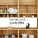 Ver mais imagens de Armário de Cozinha com Balcão e Tampo 11 Portas 4 Gavetas Pérola 100% Mdf Vidro Reflecta Amêndoa/off