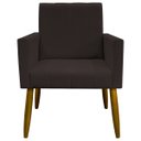 Ver imagem 3 de Kit 4 Poltronas Decorativas Mari Suede Pé Palito 30cm Castanho