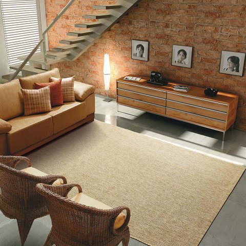 Tapete para Sala de Estar New Bouclê 2,50x3,50 Palha Tapetes São Carlos