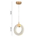 Ver imagem 3 de Pendente de Cristal 15cm Dourado 3000k- Sindora Dcd02139