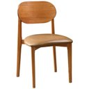 Ver imagem 4 de Conjunto 2 Cadeiras de Jantar Jade Corino Caramelo Pés em Madeira Móveis Valverde