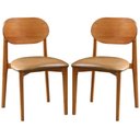 Ver imagem 3 de Conjunto 2 Cadeiras de Jantar Jade Corino Caramelo Pés em Madeira Móveis Valverde
