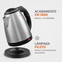 Ver imagem 4 de Chaleira Elétrica Mondial Premium 2l com Desligamento Automático 1200w Inox 220v - Ce-06