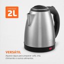 Ver imagem 2 de Chaleira Elétrica Mondial Premium 2l com Desligamento Automático 1200w Inox 220v - Ce-06