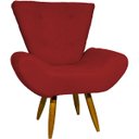 Ver imagem 2 de Kit 2 Poltronas Decorativas Para Sala Recepção Escritório Consultório + Puff Emilia Suede