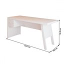Ver imagem 4 de Mesa Escrivaninha 2 Gavetas para Escritório Veneza Branco - Panorama Móveis