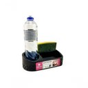 Ver imagem 4 de Kit Escorredor de Pratos + Lixeira Basculante 4,5l + Porta Detergente e Esponja em Plástico Rattan