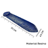Incensário Régua 23 Cm Universal em Resina - Selecione a Cor:azul Escuro - 2