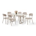 Ver imagem 2 de Conjunto para Sala de Jantar com 6 Cadeiras Betina Bege/Champagne/Off White