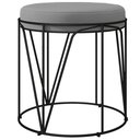 Ver imagem 3 de Kit 03 Puffs Decorativo Aramado Preto Zaya L02 Corano Cinza - Lyam Decor