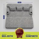 Ver imagem 4 de Sofá Cama Nami 1,88m Xpand Tech Tecido Velourê Cinza Claro Cama Inbox