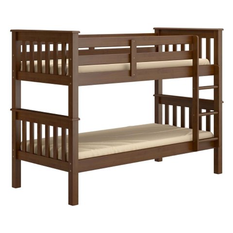 Beliche de Solteiro Madeira Maciça para Colchão 88 X 188 Cm Multimóveis Cr35207 Castanho