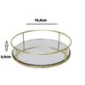 Bandeja Espelhada Decorativa Redonda Metal Lavabo Banheiro - 2