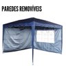 Tenda Gazebo Articulada 3x3 M com 2 Paredes Alumínio Barraca Praia Camping Sanfonada Bolsa Importway - 4